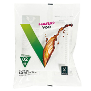 ハリオ　V60用ペーパーフィルター酸素漂白　ＶＣＦ－０２－１００Ｗ（1～4人用）　１００枚入