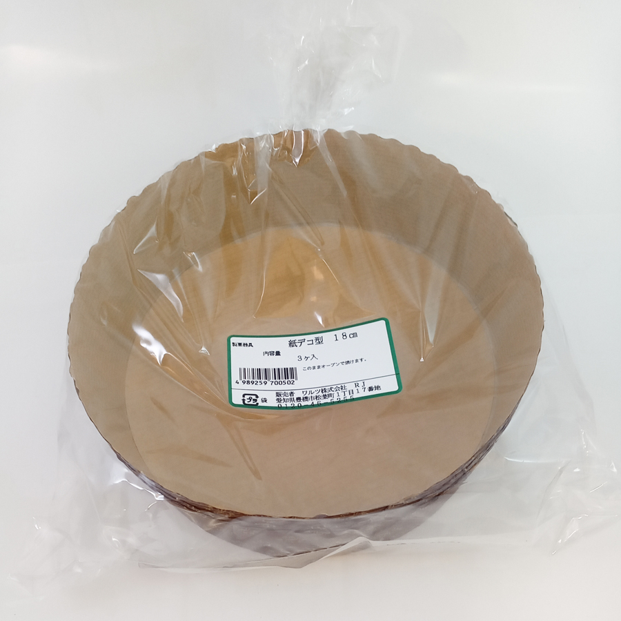 ワルツ　紙デコ型　18cm　3枚入