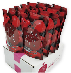 秋田県産ストレートリンゴジュース箱