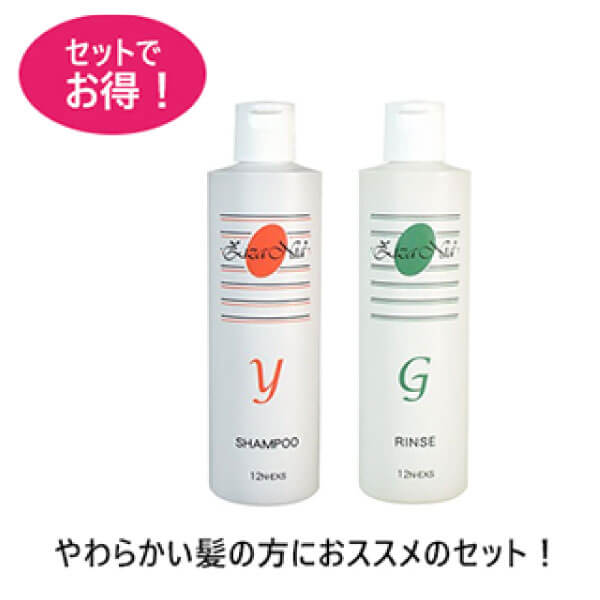送料無料 ジザニアシャンプーY＋ジザニアリンスG 細毛・やわらかい髪向け