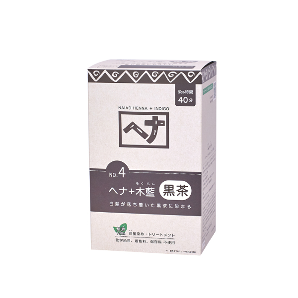 ナイアードヘナ＋木藍（黒茶系）400g 天然100％白髪染め