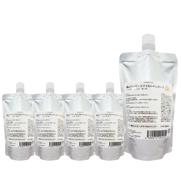 魂のハッピースマイルシャンプー（無香料）詰替用300ml×5個