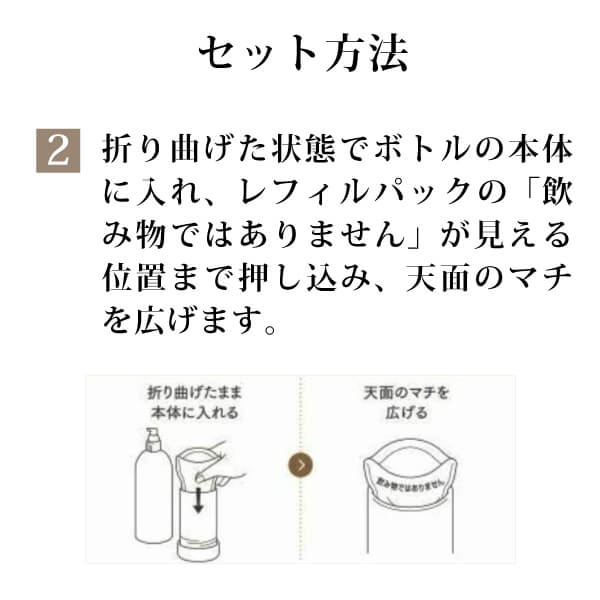 ホワイトバーチモイストウォーター　セット方法