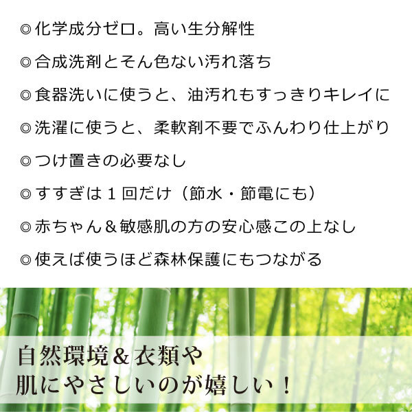 竹おやじ末廣勝也の竹炭ミネラル液体石けん（無香料）のＰＲポイント