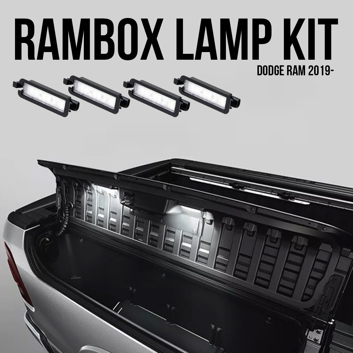 ダッジ ラムトラック 2019- 5代目 RAMBOX用 LEDランプキット ピックアップ カーゴランプ dodge RAM R-458-4SET