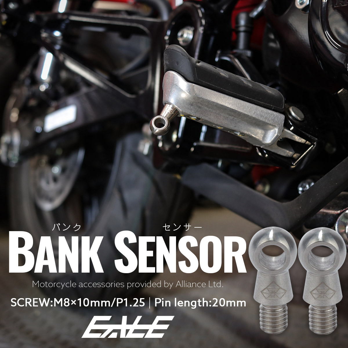 20mm バンクセンサー ネジ M8×10mm P1.25 補修 交換用 ドレスアップにも シルバー 2個セット S-1055-2SET 【メール便可】