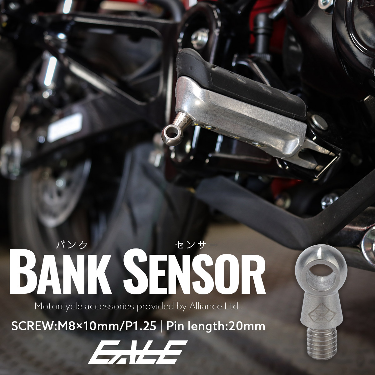 20mm バンクセンサー ネジ M8×10mm P1.25 補修 交換用 ドレスアップにも シルバー 1個売り S-1055 【メール便可】