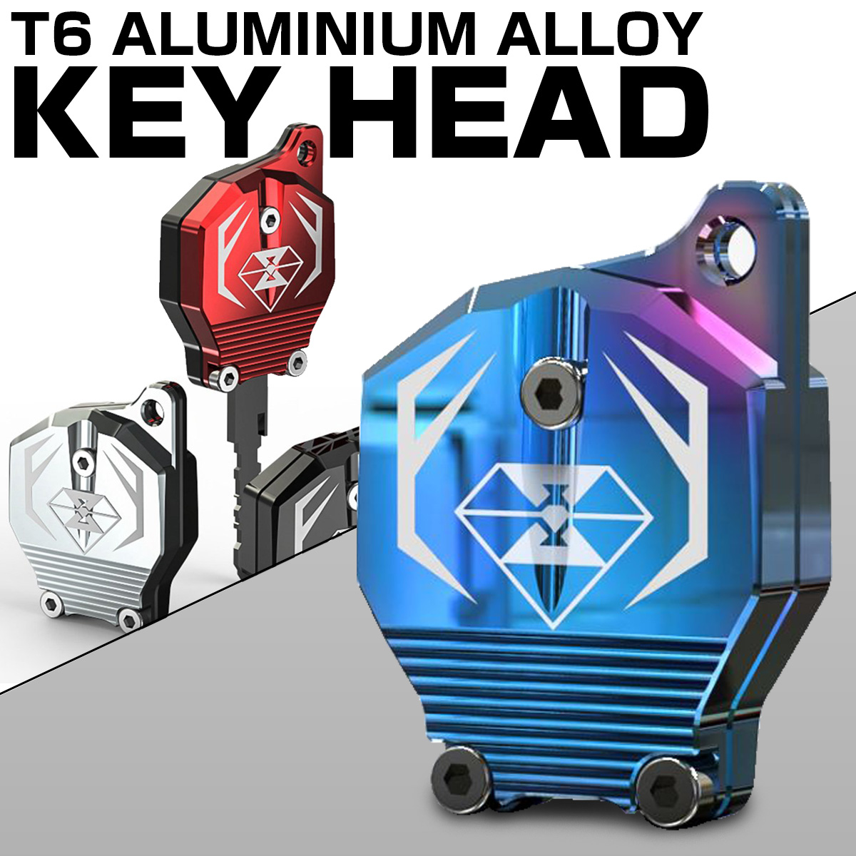 ホンダ車 汎用 キーケース キーカバー キーホルダー 鍵 CB190等 T6アルミ CNC削り出し S-603 【メール便可】 