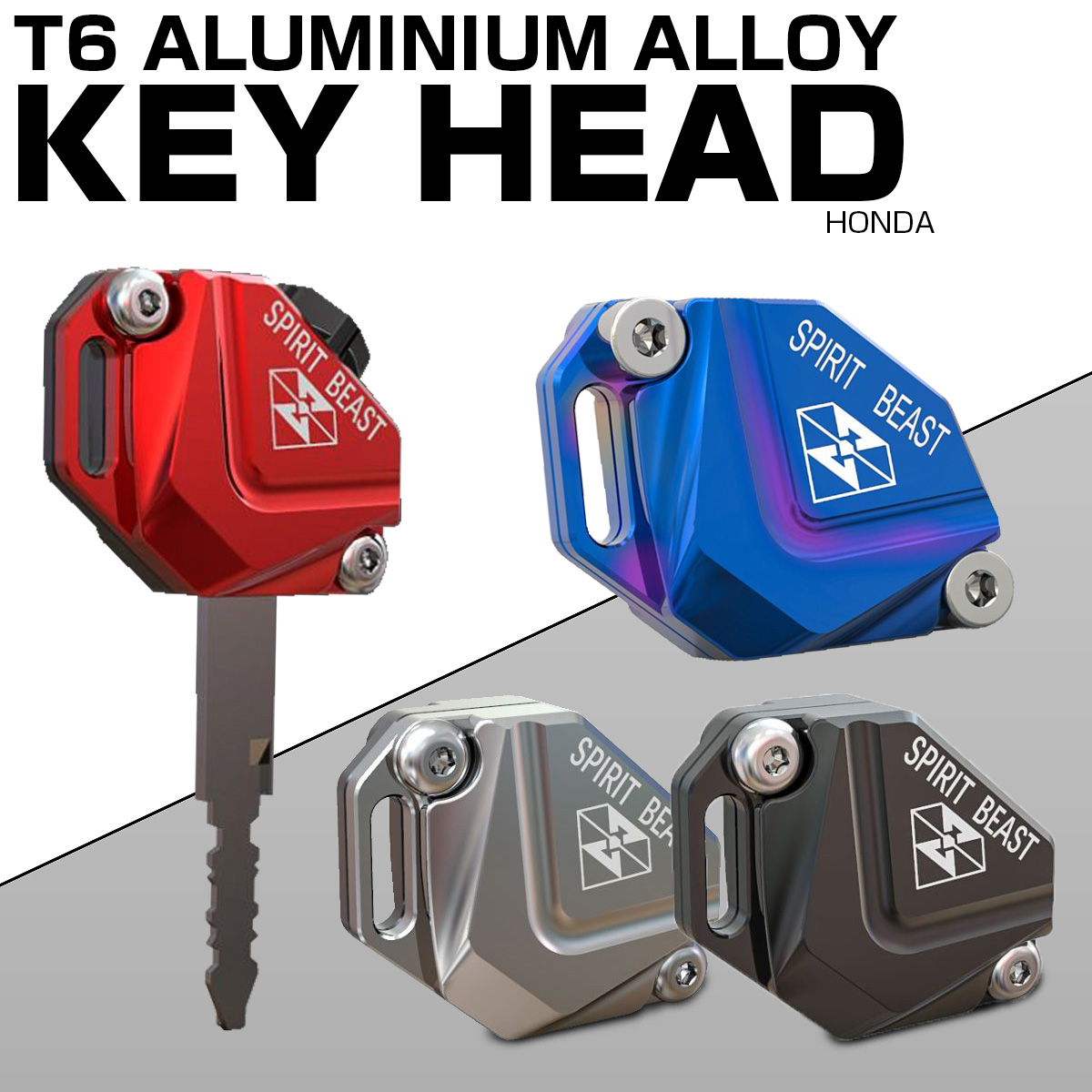 ホンダ 汎用 キーケース キーカバー キーホルダー 鍵 T6アルミ CNC削り出し S-607 【メール便可】 