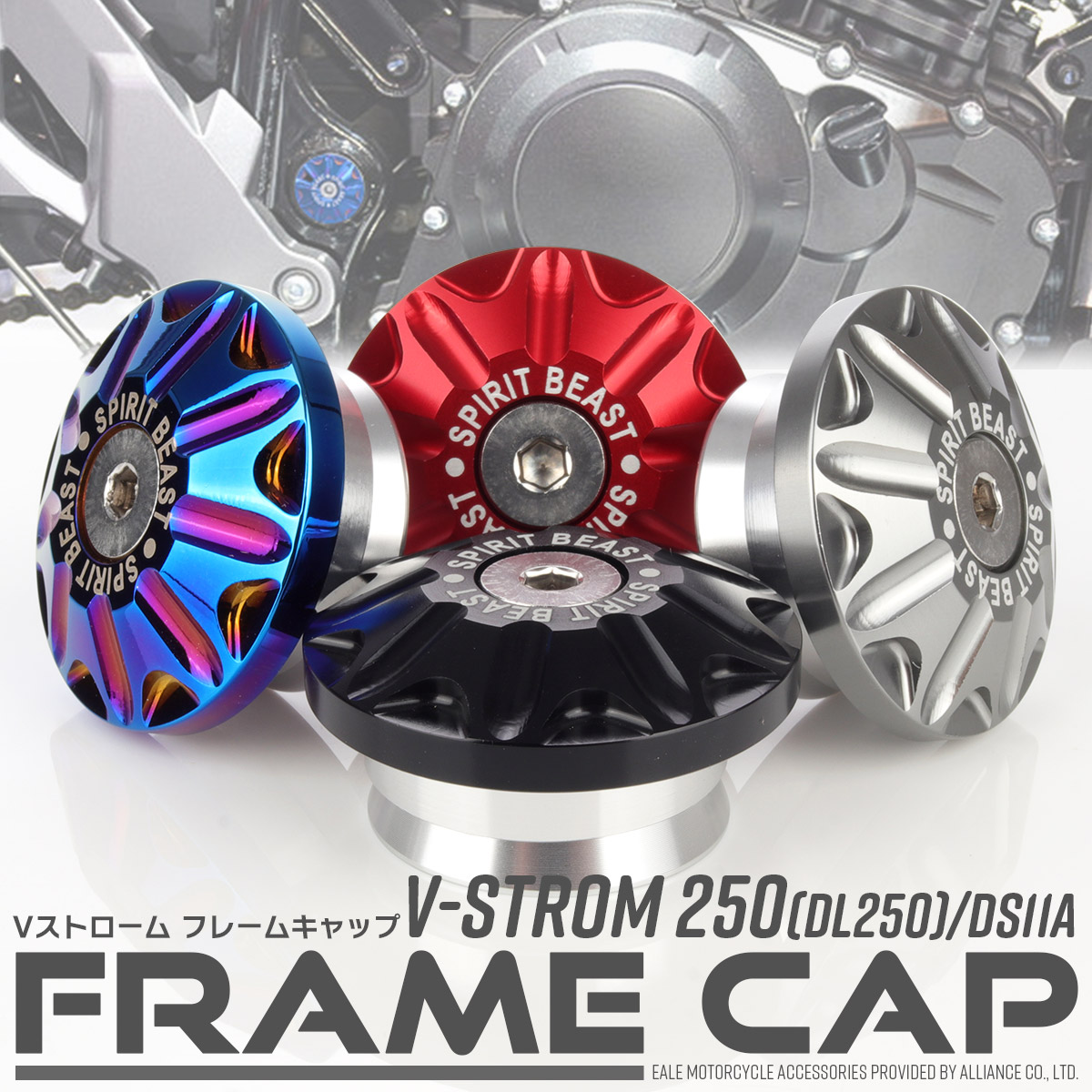 スズキ車用 V-Strom250 Vストローム250 DL250 DS11A フレームキャップ フレームホールキャップ S-980 【メール便可】 