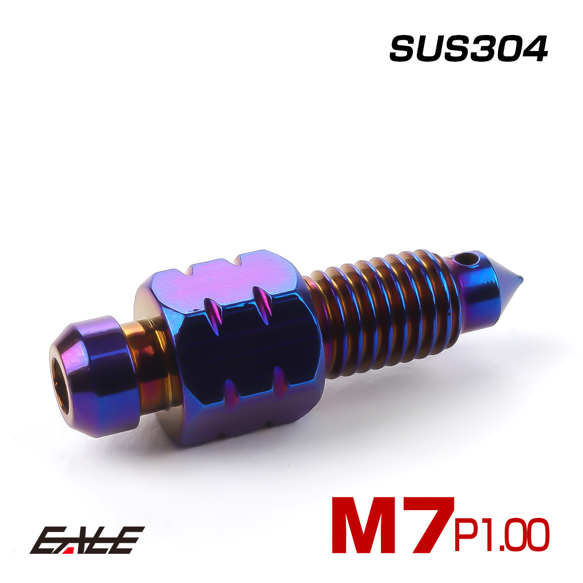 M7 P1.00 エアブリード スクリュー エアブリーダー バルブ ニップル ステンレス 焼きチタン TH0615 【メール便可】