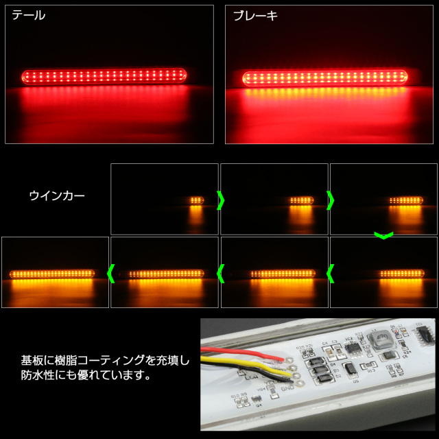 マルチワイド マーカーランプ レッドレンズ レッドLED シーケンシャル