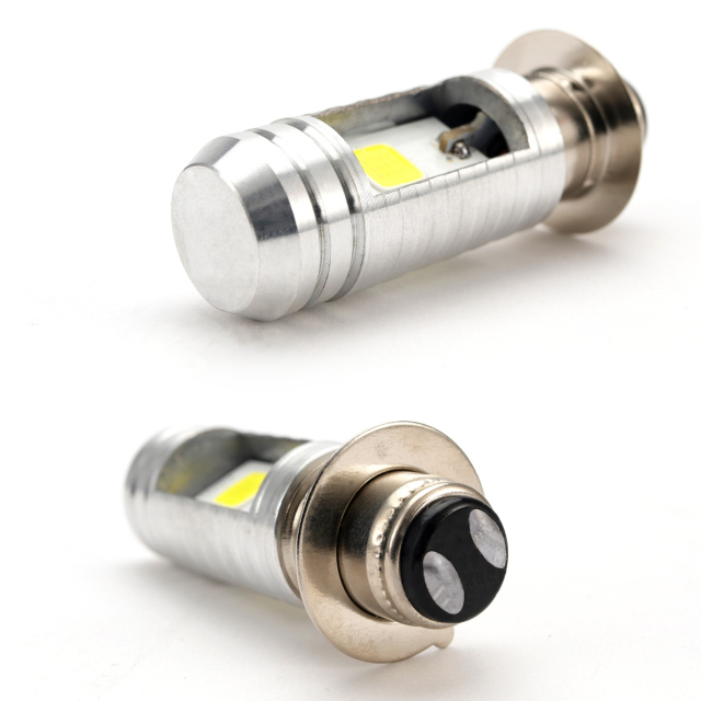 バイク用 COB LED ヘッドライト PH7 Hi Lo 2面 ホワイト発光 7000K 12V LEDバルブ H84 【メール便可】