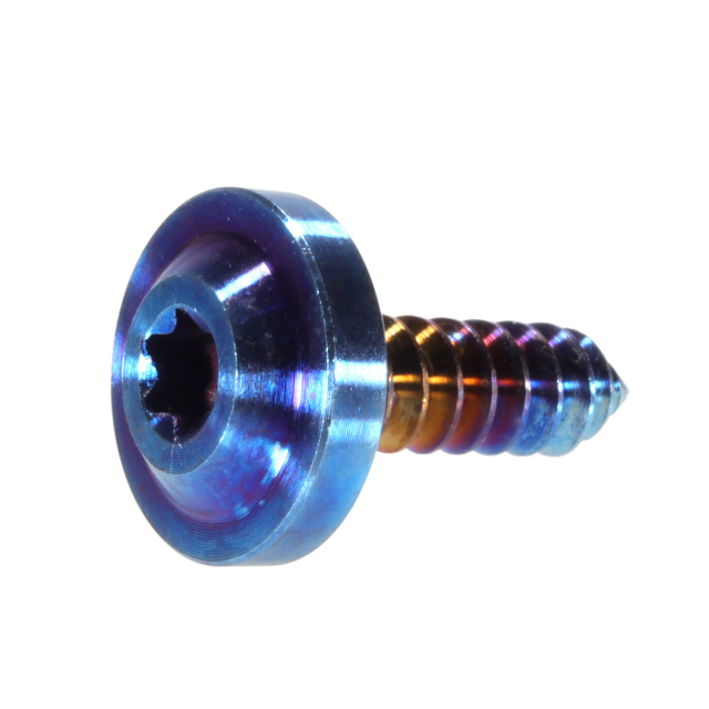 64チタン製 タッピングネジ M5 16mm トルクス フランジ付き 4色