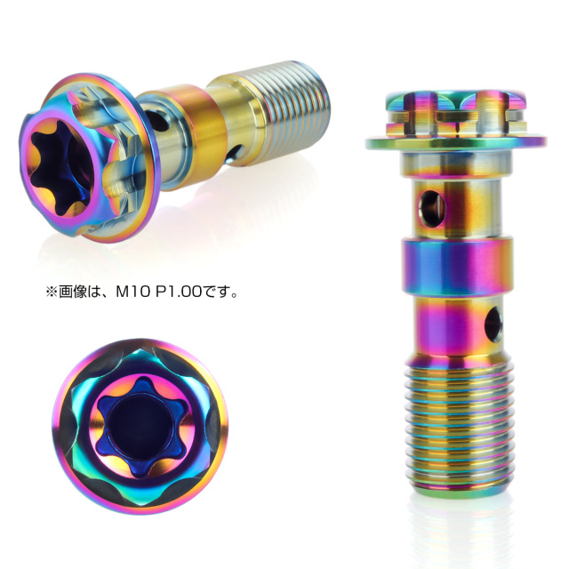 64チタン製 バンジョーボルト ブレーキライン M10 P1.00 トルクス穴