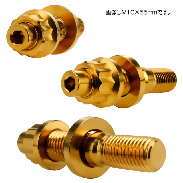 64チタン M10×55mm 六角穴付き スタッドボルトセット スタッドボルト