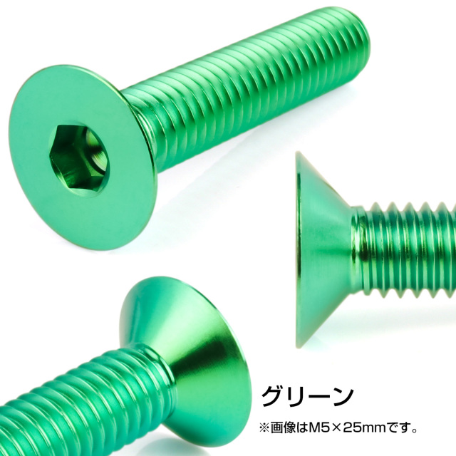 チタンボルト M5×25mm P0.8 皿ボルト 六角穴 皿 キャップボルト