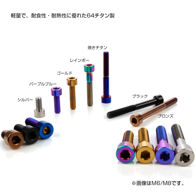 チタンボルト M5×50mm P0.8 キャップボルト キャップスクリュー 六角穴