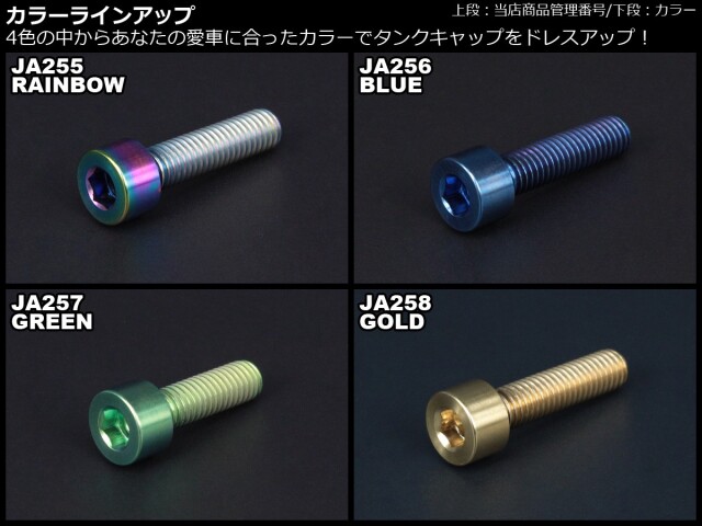 チタンボルト 6本セット カワサキ6穴 キャップボルト フューエルタンク