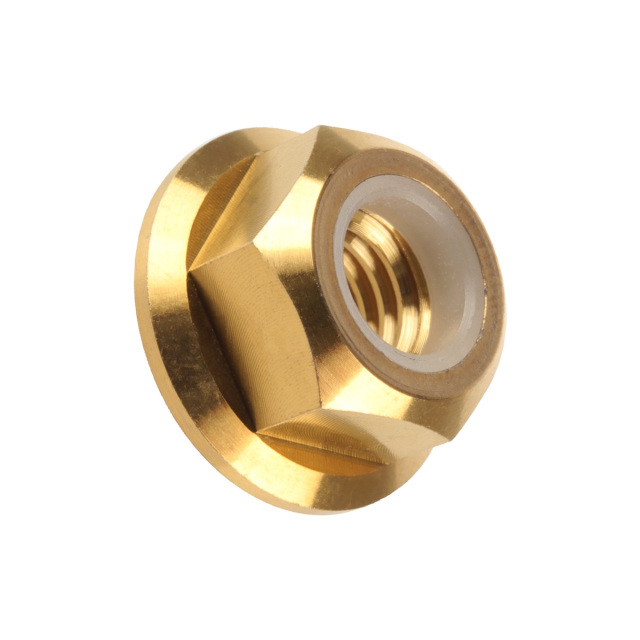 64チタン合金(TC4 GR5) M10 P=1.25 フランジナイロンナット ゆるみ止め