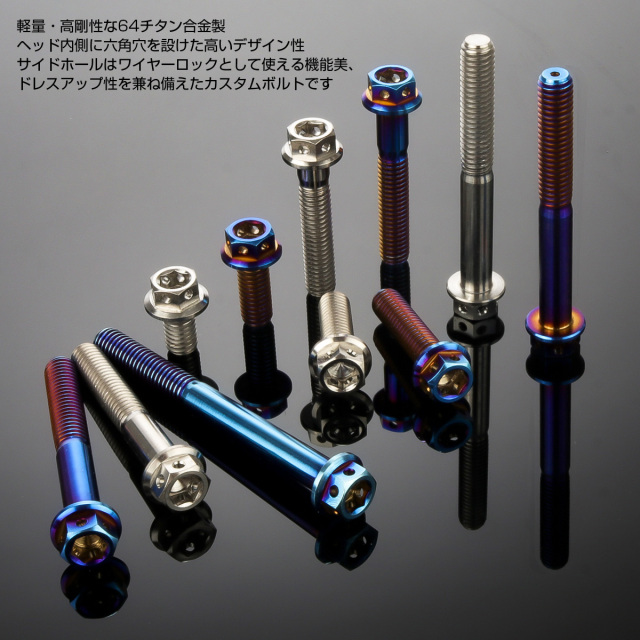 チタンボルト M6×40mm P1.0 六角ボルト フランジ付き 六角穴付きボルト