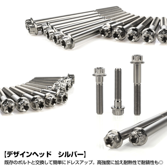 ゼファー750 RS 64チタン エンジンカバーボルト 20本セット