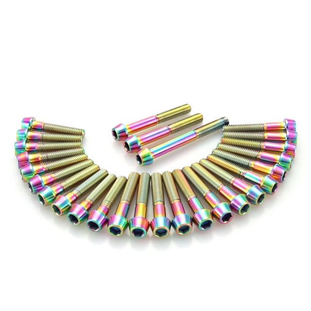 ZRX400 ZRX400 2型 チタン エンジンカバーボルト 27本セット カワサキ