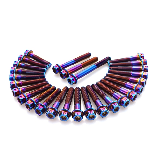 ZRX400 ZRX400 2型 チタン エンジンカバーボルト 27本セット カワサキ