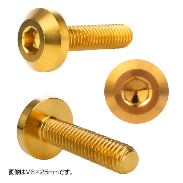 【中古/美品】 MUGEN 口白 カーボンチタン 64チタン 30cmシャフト付  /P347M 64チタン製 ボタンボルト M6×30mm P1.00 六角穴 テーパーヘッド