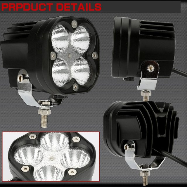 LED 作業灯 40W ワークライト 拡散 防水IP67 オフロード 4WD 12V 24V