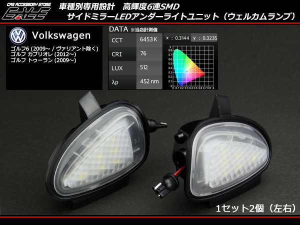 vwフォルクスワーゲン車種別専用設計 ledライセンスランプ ナンバー灯