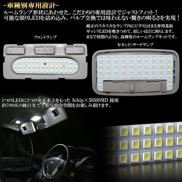 トヨタ 80系 ヴォクシー ノア エスクァイア LED ルームランプ キット