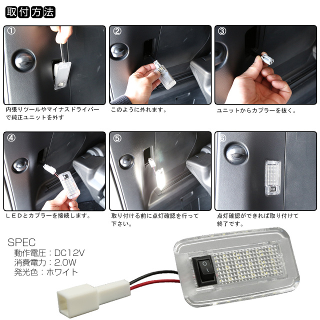 トヨタ用 LEDラゲッジランプA 300系ランドクルーザー 60系プリウス 90