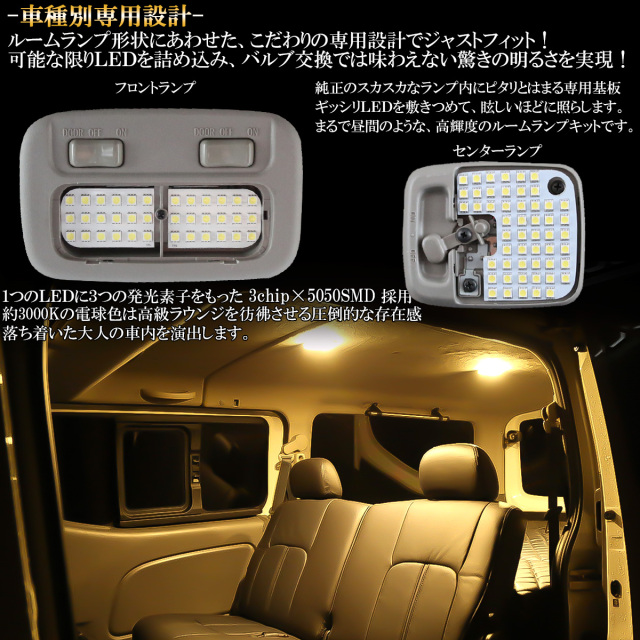 E26 キャラバン NV350 GX用 LED ルームランプ グランド