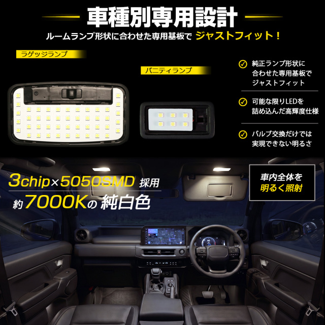 ランドクルーザーFJ TRJ240W LED ルームランプ ホワイト R-623【メール