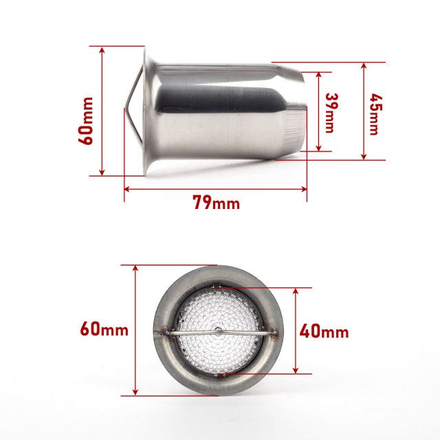 バイク 汎用 外径60mm ショート テーパー 触媒型 マフラー