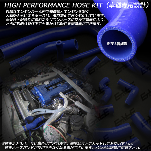 シリコンホースキット ブルー JZX100 チェイサー マーク2 ツアラーV シリコンホースキット ブルー JZX100 チェイサー マーク2 ツアラーV