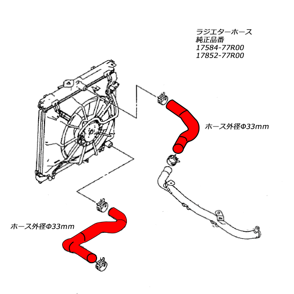 JB64トラストラジエターホースキット TRUST トラスト ラジエターホースアタッチメント(水温センサー