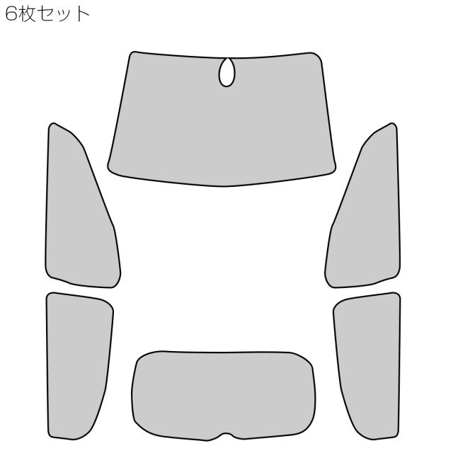 ホンダ ヴェゼル RU1〜4用 サンシェード 全窓用 6枚セット サンシェード RU1-4 ヴェゼル 専用 全窓セット 5層 ブラックメッシュ