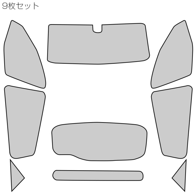 サンシェード 50系 プリウス PRIUS ZVW50 ZVW51 ZVW55 前期専用 全窓用
