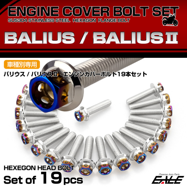 エンジンカバー ボルトセット BALIUS バリオス バリオス-2 19本セット