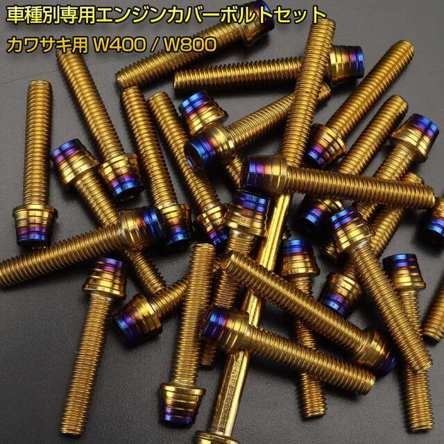 エンジンカバー ボルトセット W400 W800 30本セット テーパー