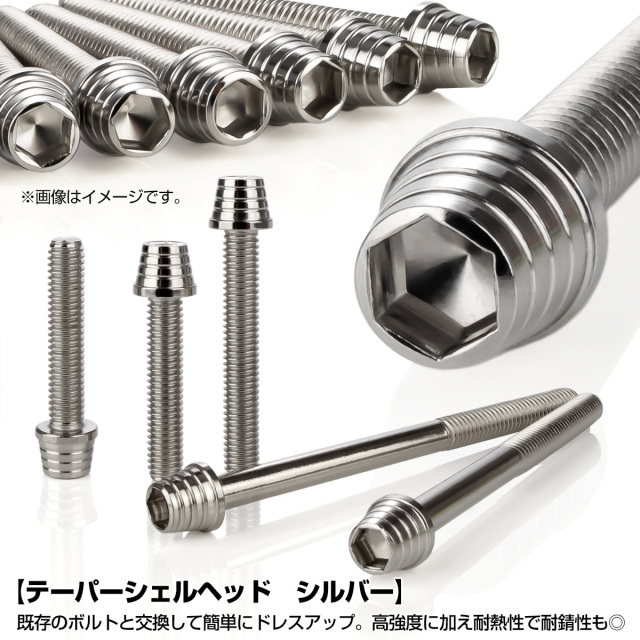 エンジンカバー ボルトセット W650 32本セット テーパーシェル エンジンカバー ボルトセット W650 32本セット テーパーシェル