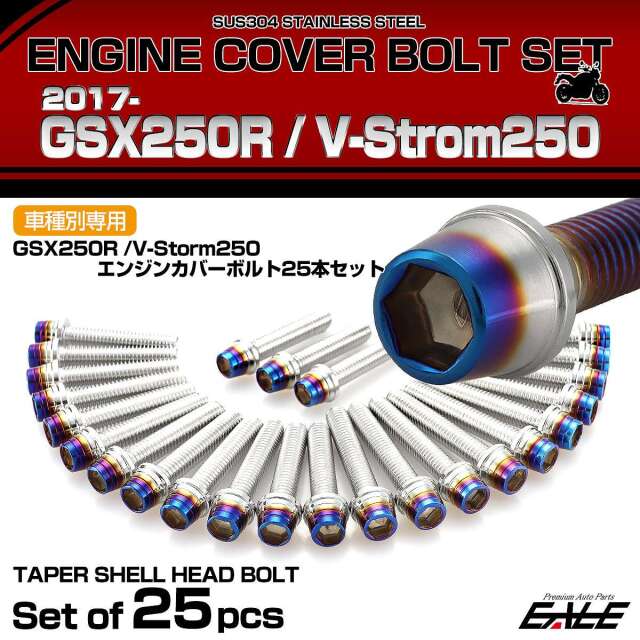 エンジンカバー ボルトセット GSX250R V-Strom250 25本セット テーパー