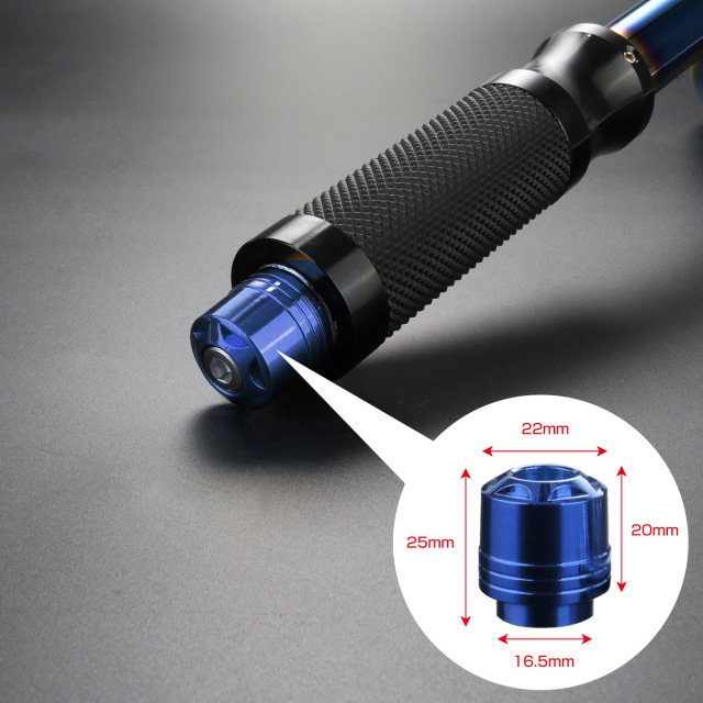 バーエンド　チタン軽量 アルミビレットロングバーエンド ヘビーウェイトタイプ（チタンカラー