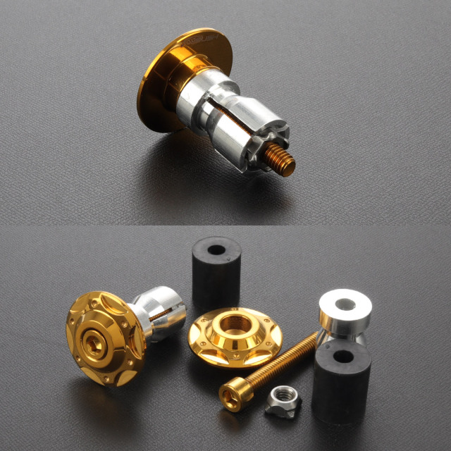 バーエンドキャップ スターホール グリップエンド ハンドル内径17-18mm