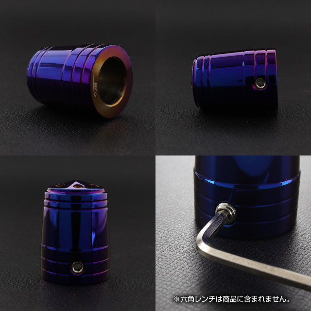 キックペダルカバー 全長35mm 内径15.5mm ステンレス製 焼きチタン色