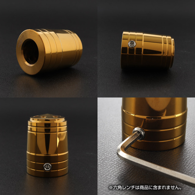 キックペダルカバー 全長35mm 内径13.5mm ステンレス製 ゴールド