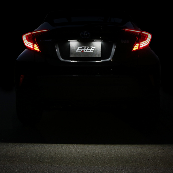 トヨタ C-HR 専用 LED ライセンスランプ 光量+380％ 純白6000K