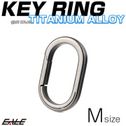 チタン合金製 キーリング 軽量 鍵 マルチツール 取付 カラビナ リング M グレー MG0034 【メール便可】